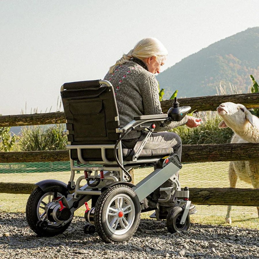 Lightweight Folding Electric Wheelchair — Indoor & Outdoor Power Chair | StandSupport