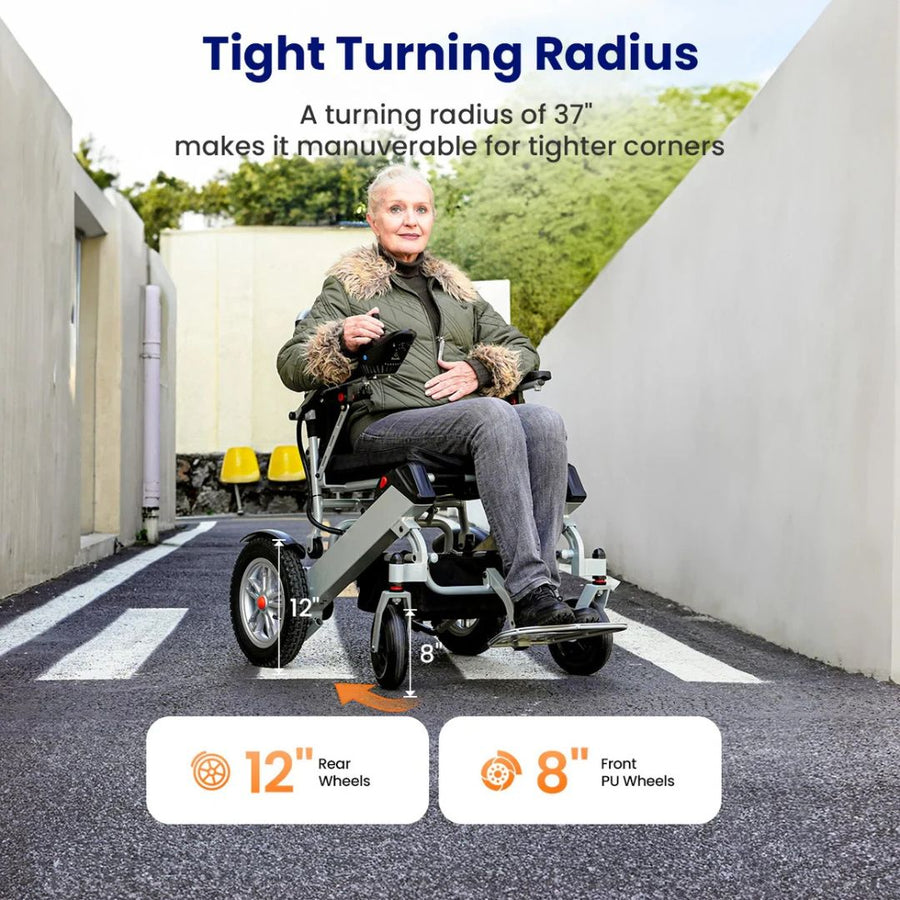 Lightweight Folding Electric Wheelchair — Indoor & Outdoor Power Chair | StandSupport