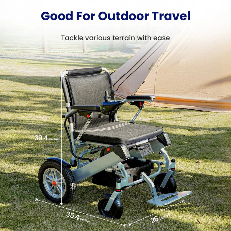 Lightweight Folding Electric Wheelchair — Indoor & Outdoor Power Chair | StandSupport